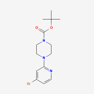 molecular formula C14H20BrN3O2 B598427 Tert-butyl 4-(4-bromopyridin-2-YL)piperazine-1-carboxylate CAS No. 1197294-80-6