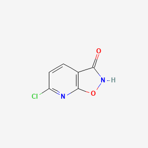 molecular formula C6H3ClN2O2 B598433 6-Chloroisoxazolo[5,4-b]pyridin-3-ol CAS No. 196708-30-2