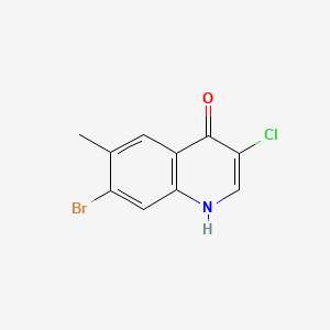 molecular formula C10H7BrClNO B598435 7-Bromo-3-chloro-6-methylquinolin-4(1H)-one CAS No. 1204811-46-0