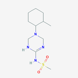 molecular formula C11H22N4O2S B5984365 N-[5-(2-methylcyclohexyl)-1,4,5,6-tetrahydro-1,3,5-triazin-2-yl]methanesulfonamide 