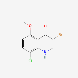 molecular formula C10H7BrClNO2 B598437 3-Bromo-8-chloro-5-methoxyquinolin-4(1H)-one CAS No. 1204810-82-1