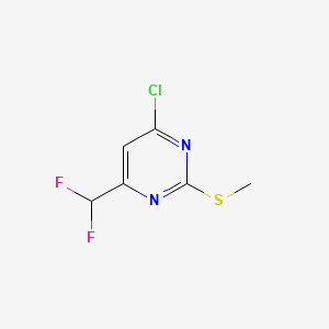 molecular formula C6H5ClF2N2S B598445 4-Chloro-6-(difluoromethyl)-2-(methylthio)pyrimidine CAS No. 1204298-68-9