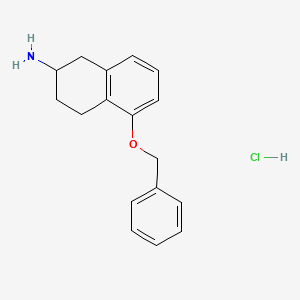 molecular formula C17H20ClNO B598446 5-(Benzyloxy)-1,2,3,4-tetrahydronaphthalen-2-amine hydrochloride CAS No. 1199782-76-7