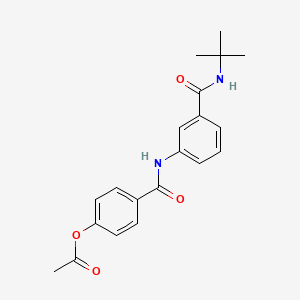 molecular formula C20H22N2O4 B5984497 4-{[3-(Tert-butylcarbamoyl)phenyl]carbamoyl}phenyl acetate 