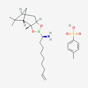 molecular formula C26H42BNO5S B598451 (R)-1-Aminonon-8-enylboronic acid, pinanediol ester tosylate CAS No. 1198772-70-1