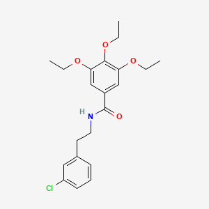 molecular formula C21H26ClNO4 B5984530 N-[2-(3-chlorophenyl)ethyl]-3,4,5-triethoxybenzamide 
