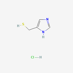 molecular formula C4H7ClN2S B598454 1H-Imidazole-5-methanethiol hydrochloride CAS No. 17496-21-8