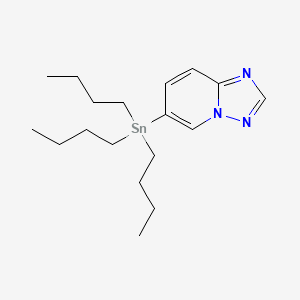 molecular formula C18H31N3Sn B598455 6-Tributylstannyl[1,2,4]triazolo[1,5-a]pyridine CAS No. 1204580-82-4