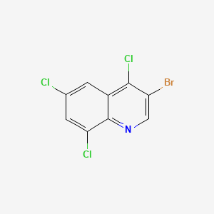molecular formula C9H3BrCl3N B598457 3-Bromo-4,6,8-trichloroquinoline CAS No. 1204811-80-2