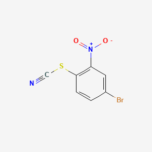 molecular formula C7H3BrN2O2S B598460 4-Bromo-2-nitro-1-thiocyanatobenzene CAS No. 157645-54-0