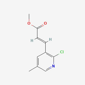 molecular formula C10H10ClNO2 B598461 (E)-Methyl 3-(2-chloro-5-methylpyridin-3-YL)-acrylate CAS No. 1198401-58-9