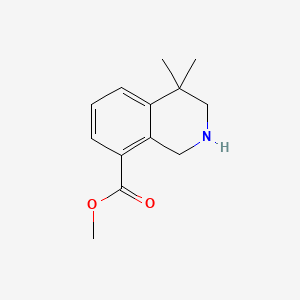molecular formula C13H17NO2 B598470 Methyl 4,4-dimethyl-1,2,3,4-tetrahydroisoquinoline-8-carboxylate CAS No. 1203683-50-4