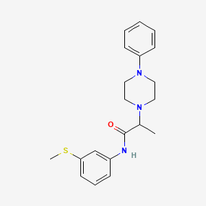 molecular formula C20H25N3OS B5984776 N-(3-methylsulfanylphenyl)-2-(4-phenylpiperazin-1-yl)propanamide 