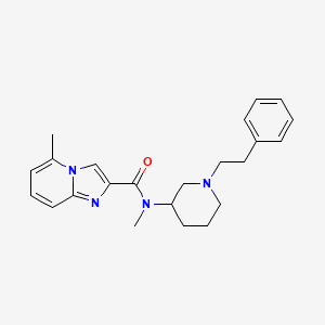 molecular formula C23H28N4O B5984790 N,5-dimethyl-N-[1-(2-phenylethyl)-3-piperidinyl]imidazo[1,2-a]pyridine-2-carboxamide 