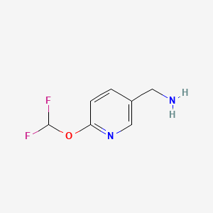molecular formula C7H8F2N2O B598485 (6-(Difluoromethoxy)pyridin-3-yl)methanamine CAS No. 1198103-43-3