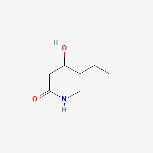 molecular formula C7H13NO2 B598500 5-Ethyl-4-hydroxypiperidin-2-one CAS No. 102014-75-5