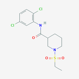 molecular formula C14H18Cl2N2O3S B5985002 N-(2,5-dichlorophenyl)-1-ethylsulfonylpiperidine-3-carboxamide 