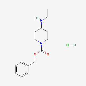 molecular formula C15H23ClN2O2 B598502 Benzyl 4-(ethylamino)piperidine-1-carboxylate hydrochloride CAS No. 1202990-43-9
