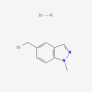 molecular formula C9H10Br2N2 B598504 5-(Bromomethyl)-1-methyl-1H-indazole hydrobromide CAS No. 1203160-22-8