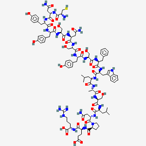 molecular formula C105H144N26O32S B598505 Collagen type IV alpha3 chain (185-203) CAS No. 157802-35-2