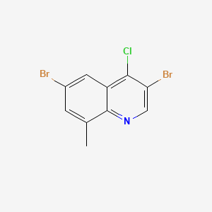 B598506 3,6-Dibromo-4-chloro-8-methylquinoline CAS No. 1204810-70-7