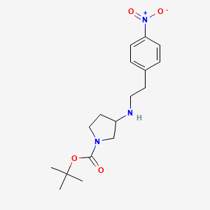 molecular formula C17H25N3O4 B598507 tert-Butyl 3-{[2-(4-nitrophenyl)ethyl]amino}pyrrolidine-1-carboxylate CAS No. 1204811-06-2