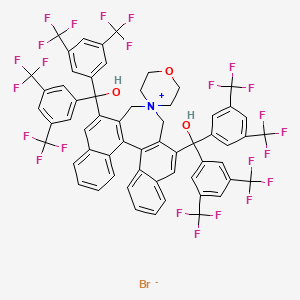 molecular formula C60H36BrF24NO3 B598508 (11bS)-2,6-Bis[bis[3,5-bis(trifluoromethyl)phenyl]hydroxymethyl]-3,5-dihydrospiro[4H-dinaphth[2,1-c:1',2'-e]azepine-4,4'-morpholinium] Bromide CAS No. 1197922-04-5