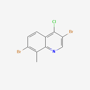 molecular formula C10H6Br2ClN B598511 3,7-Dibromo-4-chloro-8-methylquinoline CAS No. 1204811-21-1