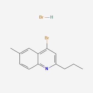 molecular formula C13H15Br2N B598512 4-Bromo-6-methyl-2-propylquinoline hydrobromide CAS No. 1204810-14-9
