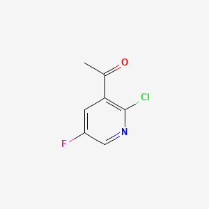 molecular formula C7H5ClFNO B598513 1-(2-Chloro-5-fluoropyridin-3-yl)ethanone CAS No. 1203499-12-0
