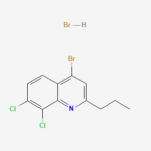 molecular formula C12H11Br2Cl2N B598514 4-Bromo-7,8-dichloro-2-propylquinoline hydrobromide CAS No. 1204811-95-9