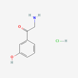 molecular formula C8H10ClNO2 B598515 2-氨基-1-(3-羟苯基)乙酮；盐酸盐 CAS No. 14665-75-9