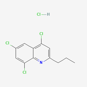 molecular formula C12H11Cl4N B598517 2-Propyl-4,6,8-trichloroquinoline hydrochloride CAS No. 1204810-13-8