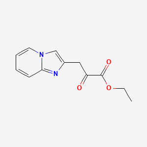 molecular formula C12H12N2O3 B598519 A-Oxo-imidazo[1,2-A]pyridine-3-propanoic acid ethyl ester CAS No. 152831-79-3