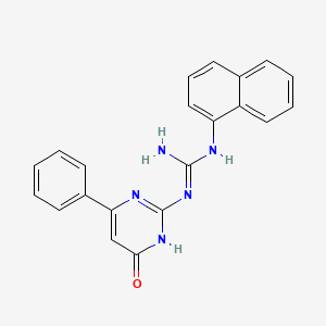 molecular formula C21H17N5O B5985210 N-(1-NAPHTHYL)-N'-(6-OXO-4-PHENYL-1,6-DIHYDRO-2-PYRIMIDINYL)GUANIDINE 