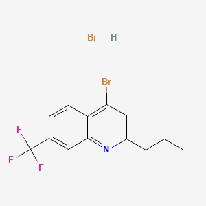 molecular formula C13H12Br2F3N B598526 4-Bromo-2-propyl-7-trifluoromethylquinoline hydrobromide CAS No. 1204810-16-1
