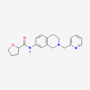 molecular formula C20H23N3O2 B5985297 N-[2-(pyridin-2-ylmethyl)-3,4-dihydro-1H-isoquinolin-7-yl]oxolane-2-carboxamide 