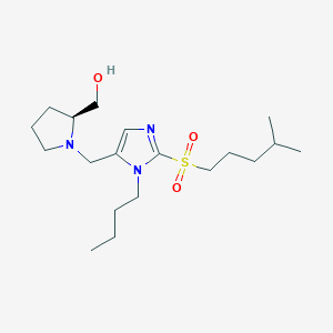 molecular formula C19H35N3O3S B5985338 [(2S)-1-[[3-butyl-2-(4-methylpentylsulfonyl)imidazol-4-yl]methyl]pyrrolidin-2-yl]methanol 
