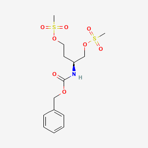molecular formula C14H21NO8S2 B598534 (S)-2-Benzyloxycarbonylamino-1,4-bis(methanesulfonyloxy)butane CAS No. 176970-05-1