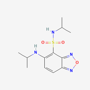 molecular formula C12H18N4O3S B5985357 N-propan-2-yl-5-(propan-2-ylamino)-2,1,3-benzoxadiazole-4-sulfonamide 