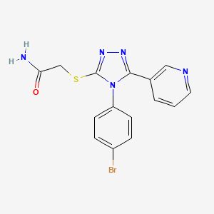 molecular formula C15H12BrN5OS B5985394 2-((4-(4-Bromophenyl)-5-(pyridin-3-yl)-4H-1,2,4-triazol-3-yl)thio)acetamide CAS No. 477332-62-0
