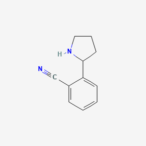 molecular formula C11H12N2 B598541 2-(2-Pyrrolidinyl)benzonitrile CAS No. 1203798-93-9