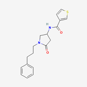 molecular formula C18H20N2O2S B5985458 N-[5-oxo-1-(3-phenylpropyl)-3-pyrrolidinyl]-3-thiophenecarboxamide 