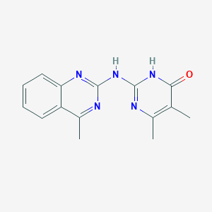 molecular formula C15H15N5O B5985498 5,6-dimethyl-2-[(4-methyl-2-quinazolinyl)amino]-4(1H)-pyrimidinone 