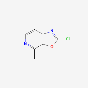 molecular formula C7H5ClN2O B598560 Oxazolo[5,4-c]pyridine, 2-chloro-4-Methyl- CAS No. 1202884-42-1