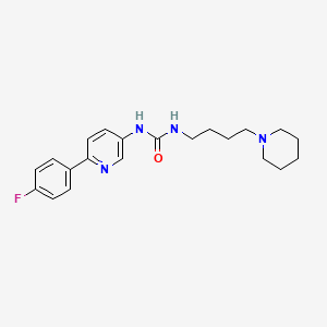 1-[6-(4-Fluorophenyl)pyridin-3-yl]-3-(4-piperidin-1-ylbutyl)urea