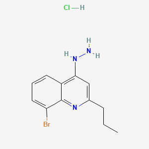 8-Bromo-4-hydrazino-2-propylquinoline hydrochloride