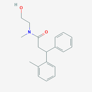 molecular formula C19H23NO2 B5985693 N-(2-hydroxyethyl)-N-methyl-3-(2-methylphenyl)-3-phenylpropanamide 