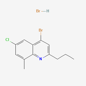 4-Bromo-6-chloro-8-methyl-2-propylquinoline hydrobromide