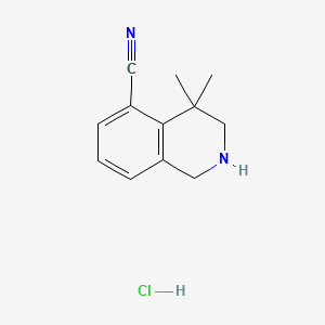 4,4-Dimethyl-1,2,3,4-tetrahydroisoquinoline-5-carbonitrile hydrochloride